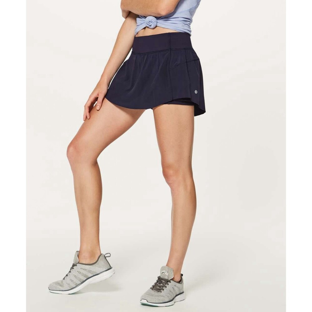 Lululemon Final Lap Skirt Women’s Midnight Navy Lined Light Athleisure Size 4